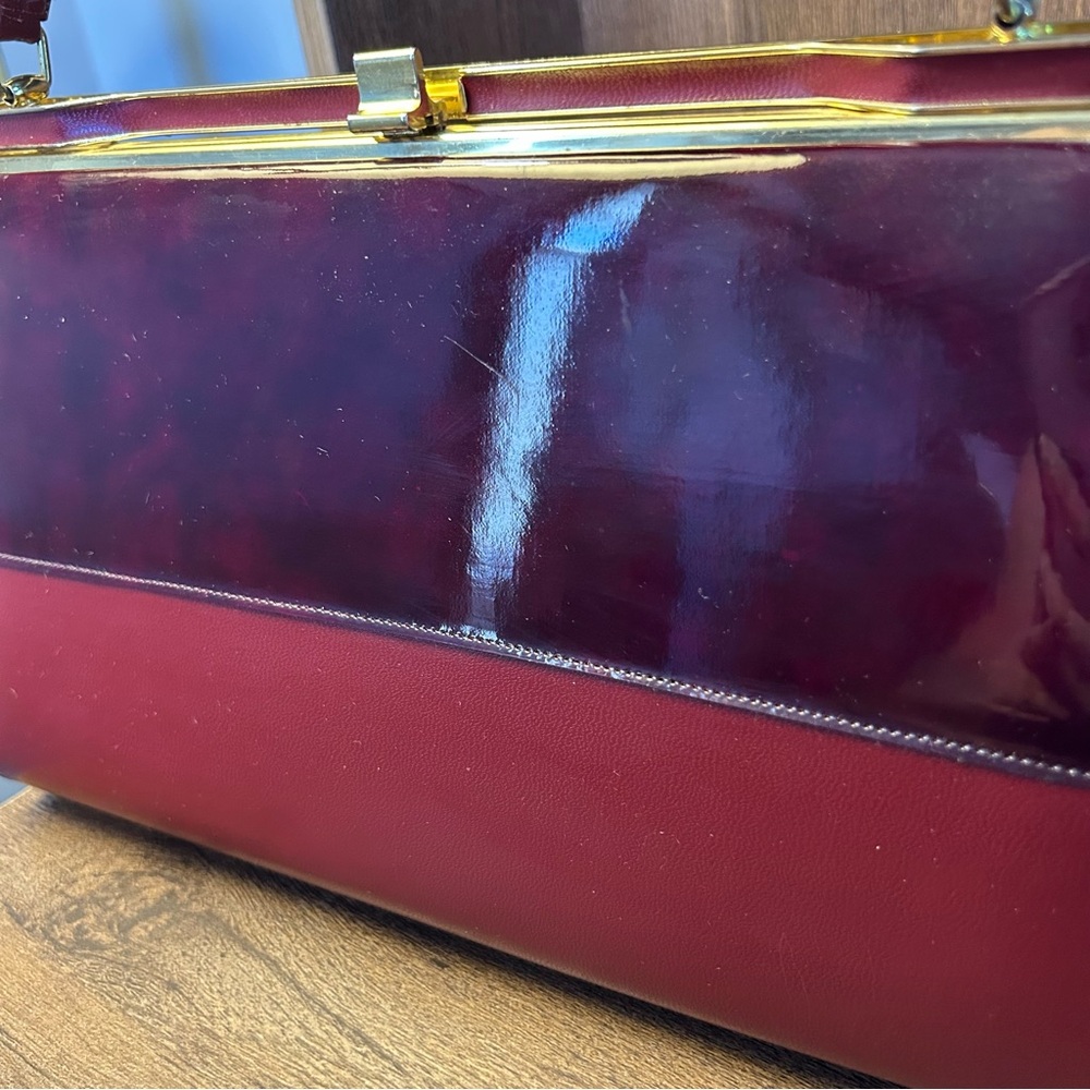 Vintage purse An Air Step handbag style pocketbook Burgundy clasp 1960-65 - Picture 11 of 17